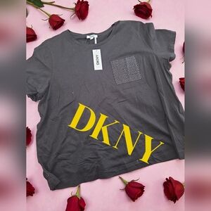 New DKNY beaded picket top shirt women plus 2X